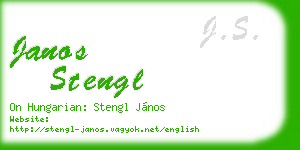 janos stengl business card